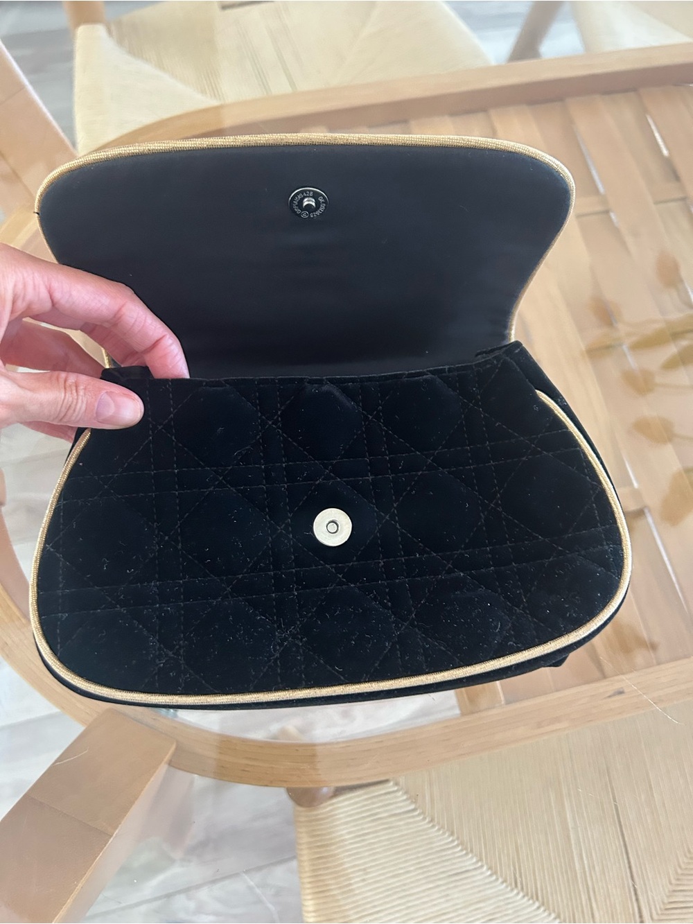 Dior Black Velvet Cosmetic Pouch - Picture 6 of 11